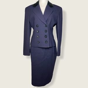 Christian Dior Vintage 3 Piece Suit Skirt Pant Set